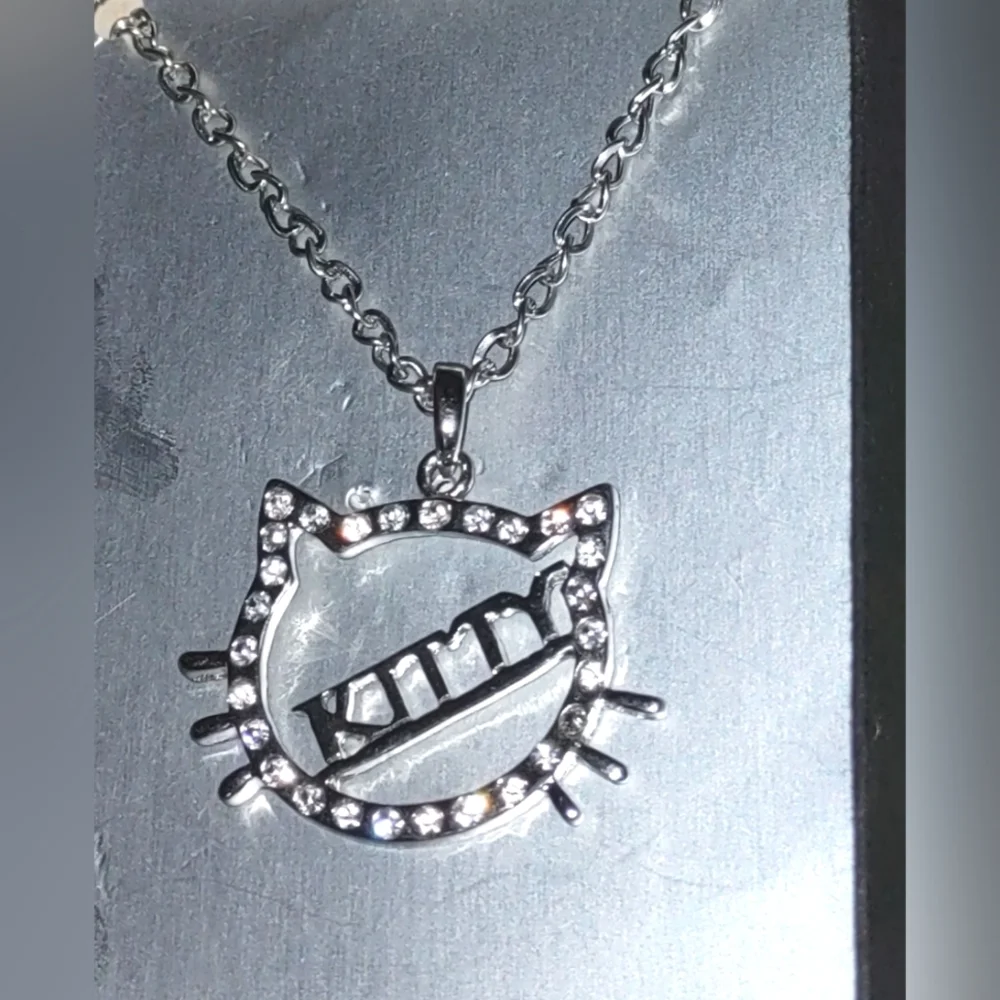 Crystal Kitty Pendant Necklace